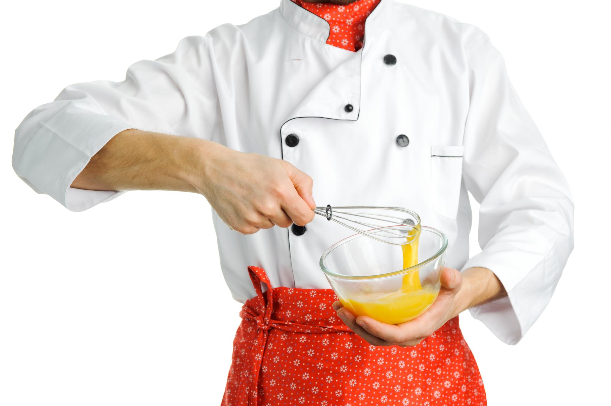 Instructor demonstrating sauce technique